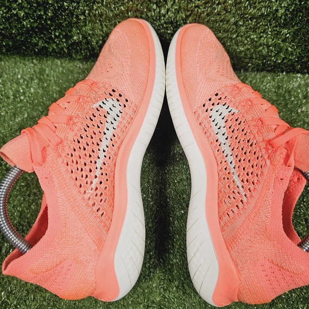 Nike Free RN Flyknit 2018 Crimson Pulse Athletic Sneakers 942839-801 Womens 7.5